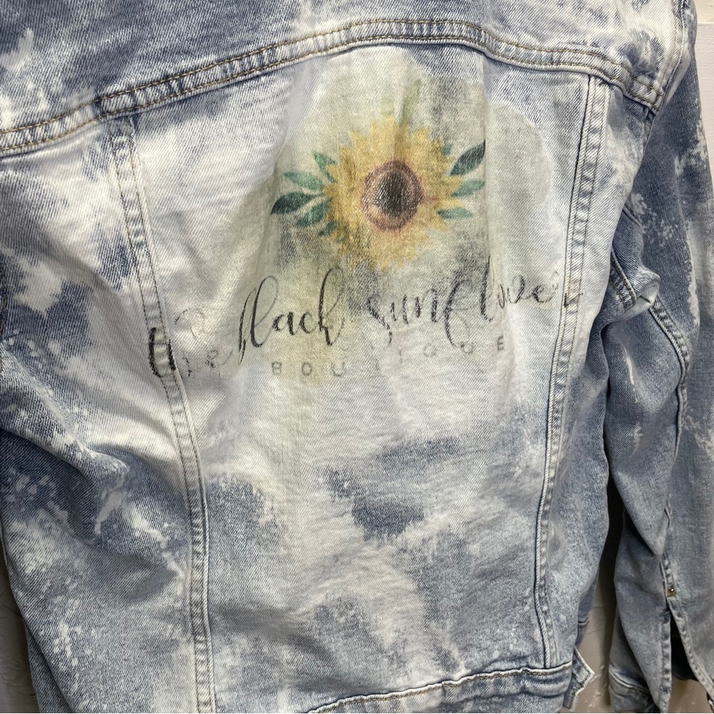 &Denim Custom Bleached And Printed Jacket - Picture 3 of 6